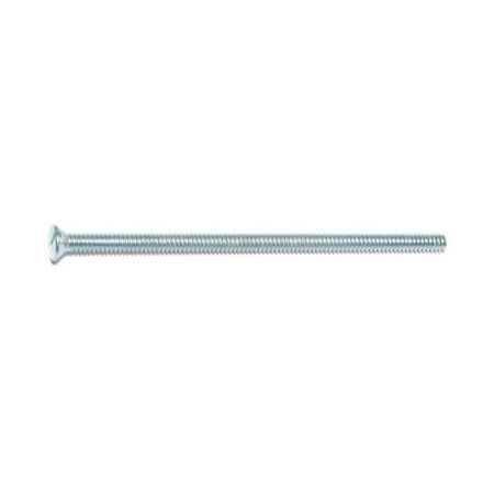 Midwest Fastener #6-32 x 3 in Slotted Flat Machine Screw, Zinc Plated Steel, 20 PK 68246